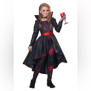 Black coat and legging Vampire kid costume